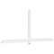 Ekena Millwork Eugene Architectural Grade PVC Gable Bracket, 108"W x 45"H x 2"D x 4"F, 10/12 Pitch GBP108X45X0204EUG00 - alternate 1